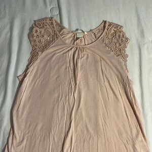 Baby pink shirt sleeve blouse!